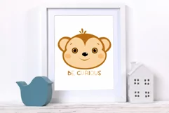 Cute cartoon animal - Baby monkey sublimation png Product Image 2