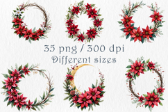 Poinsettia Clipart Bundle, 35 png Product Image 2