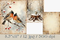 Forest Winter Junk Journal Pages. 12 jpg Product Image 2