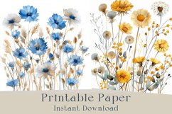 Pressed Wildflowers Printable - 20 JPG Product Image 2