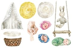 Watercolor Baby shower clipart Product Image 2