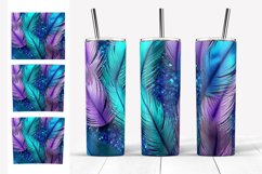Glitter Tumbler Sublimation. Feathers Tumbler Designs 20oz Product Image 3