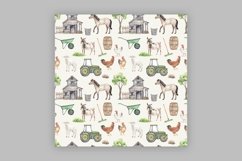 Watercolor Goat Farm Seamless Pattern Product Image 2