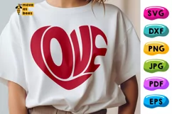 Love Svg, Png, Heart Svg, Valentine Svg, Valentines Shirt Product Image 2