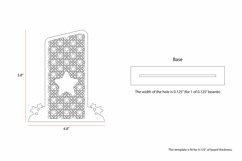 Star and Rattan 3D Earring Display with Stand Base Lasercut Product Image 2