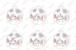 Christmas ornament SVG, animal ornaments, laser, glowforge Product Image 2