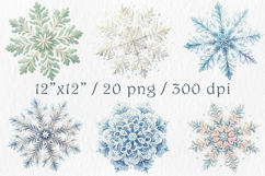 Christmas Snowflake Clipart, 20 png Product Image 2