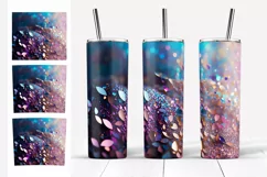 Glitter Tumbler Sublimation. Colorful Tumbler Designs 20oz Product Image 4