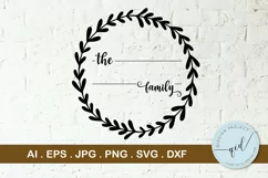 Family monogram SVG Farmhouse sign SVG Wreath SVG Product Image 2