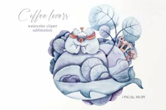 Christmas love sublimation. Watercolor polar bears clipart Product Image 2