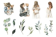 Watercolor Mom and Baby clipart Product Image 2