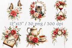Romantic Roses Clipart Bundle.30 png Product Image 2