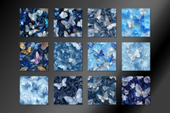 Glass butterflies 12 JPG Seamless pattern Product Image 2