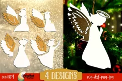 3d Christmas Angel svg | Nativity papercut | Christmas angel Product Image 1