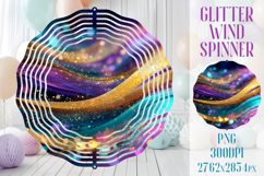 Glitter Wind Spinner Sublimation|Colorful Gold Waves Spinner Product Image 1