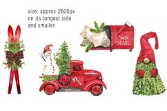 Watercolor Winter Arrangement Clipart Product Image 3