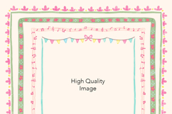 Floral Journal Borders Scrapbook PNG Set Product Image 3