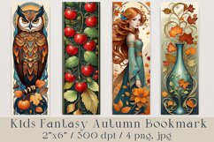 Fantasy Autumn Bookmarks for Kids, 4 png, jpg Product Image 1