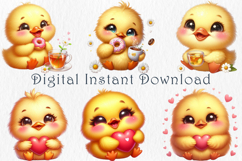 Cute Duckling Girl Clipart, 30 PNG Product Image 3