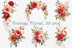 Romantic Roses Clipart Bundle.30 png Product Image 3