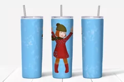 Christmas 20oz skinny tumbler wrap sublimation designs Product Image 5