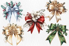 Christmas Bow Ribbon Ckipart, Kit of 15 png, jpg Product Image 3