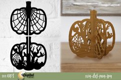 Pumpkin SVG Decor. Pumpkin Halloween. 3d Pumpkin Laser Cut. Product Image 1