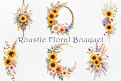 Sunflower Boho Clipart Bundle 30 PNG. Product Image 3