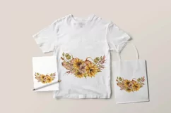 Sunflower bouquet sublimation. Wedding bouquet clipart Product Image 2