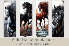 Wild Horse Bookmarks Set, 4 png Product Image 1