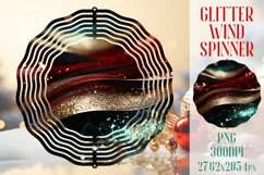 Wind Spinner Sublimation | Glitter Red Green stripes Spinner Product Image 1