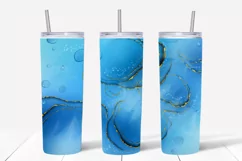 Alcohol Ink Water tumbler wrap 20 oz, skinny tumbler wrap Product Image 4