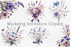 Lavender and Cornflowers Clipart, 30 png Product Image 3