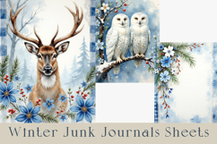 Woodland Winter Junk Journal Pages. 12 JPG Product Image 3