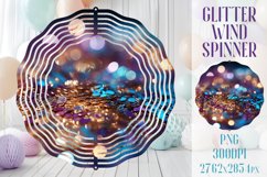 Glitter Wind Spinner Sublimation. Bokeh Purple Teal Spinner Product Image 1