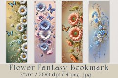Flower Fantasy Bookmark, 4 png, jpg Product Image 1