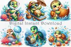 Cute Turtle Clipart, 30 png Product Image 3