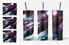 Glitter Tumbler Sublimation. Gold Stripes Tumbler Designs Product Image 4