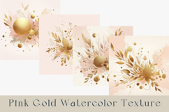 Pink Gold Watercolor Digital Paper, 20 jpg Product Image 3