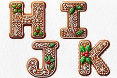 Christmas Gingerbread Alphabet Letters Clipart, 26 png, jpg Product Image 3
