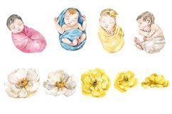 Watercolor Baby shower clipart Product Image 3