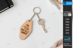 Sarcastic Motel Keychain Laser Cut | Sassy Key Tag SVG | CNC Product Image 1