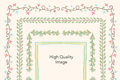 Floral Journal Borders Scrapbook PNG Set Product Image 3