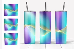 Glitter Tumbler Sublimation, Golden Waves Tumbler Design Product Image 3