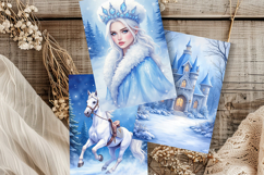 Frozen Forest Junk Journal Pages. 12 JPG Product Image 3