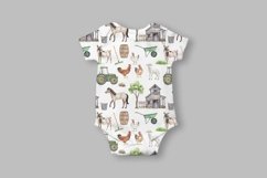 Watercolor Goat Farm Seamless Pattern Product Image 3