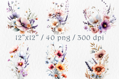 Wildflower Meadow Clipart, 40 png Product Image 3
