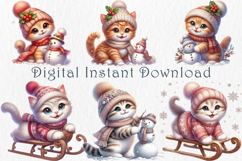 Christmas Kittens Clipart Bundle, 30 png Product Image 3