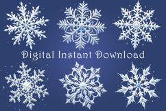 Christmas Snowflake Clipart - 30 png Product Image 3