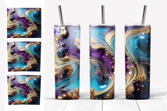 Glitter Tumbler Sublimation | Acrylic paints Skinny Tumbler Product Image 4